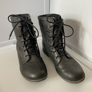 Black Combat boots